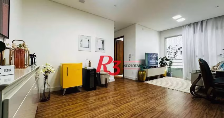 Apartamento com 2 dormitórios à venda, 67 m² por r$ 440.000,00 - encruzilhada - santos/sp