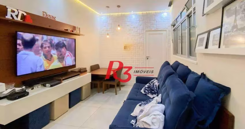 Apartamento com 2 dormitórios à venda, 63 m² por r$ 480.000,00 - boqueirão - santos/sp