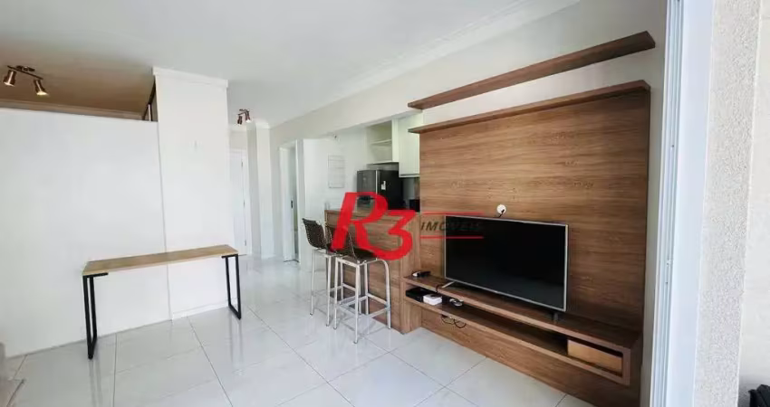 Apartamento com 1 dormitório, 53 m² - venda por r$ 690.000,00 ou aluguel por r$ 4.500,00/mês - ponta da praia - santos/sp