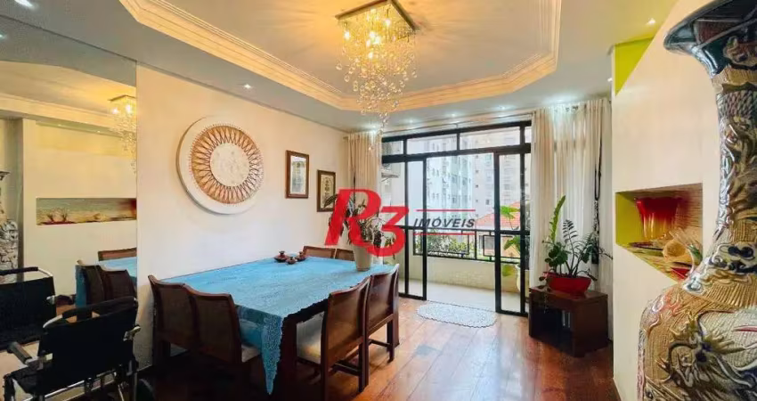 Apartamento com 3 dormitórios à venda, 217 m² por r$ 1.300.000,00 - ponta da praia - santos/sp