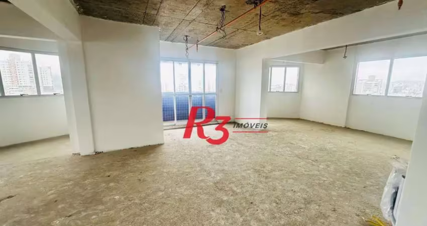 Sala para alugar, 135 m² por r$ 13.000,00/mês - ponta da praia - santos/sp