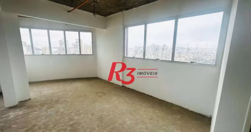 Sala para alugar, 135 m² por r$ 13.000,00/mês - ponta da praia - santos/sp