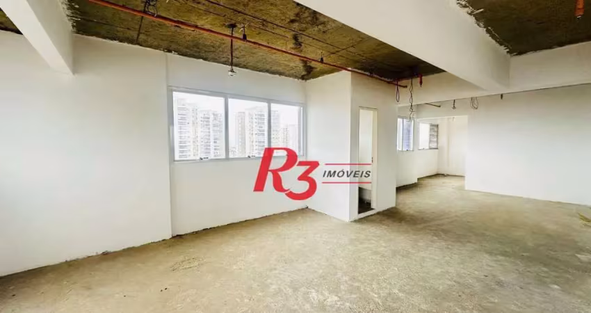Sala para alugar, 135 m² por r$ 13.000,00/mês - ponta da praia - santos/sp