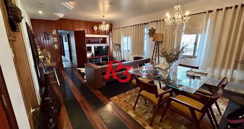 Apartamento com 3 dormitórios à venda, 182 m² por r$ 1.250.000,00 - boqueirão - santos/sp