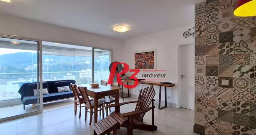 Apartamento com 3 dormitórios à venda, 100 m² por r$ 1.390.000,00 - josé menino - santos/sp