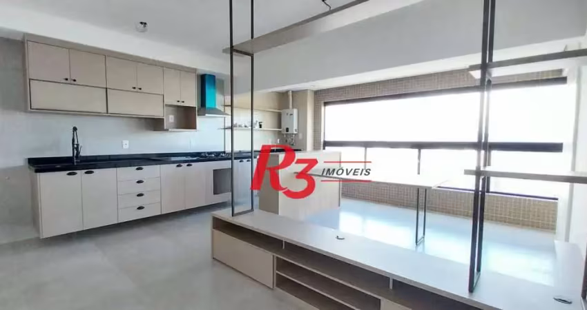 Apartamento com 2 dormitórios para alugar, 65 m² por r$ 6.027,00/mês - ponta da praia - santos/sp