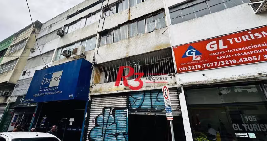 Loja para alugar, 180 m² por r$ 3.000,00/mês - centro - santos/sp