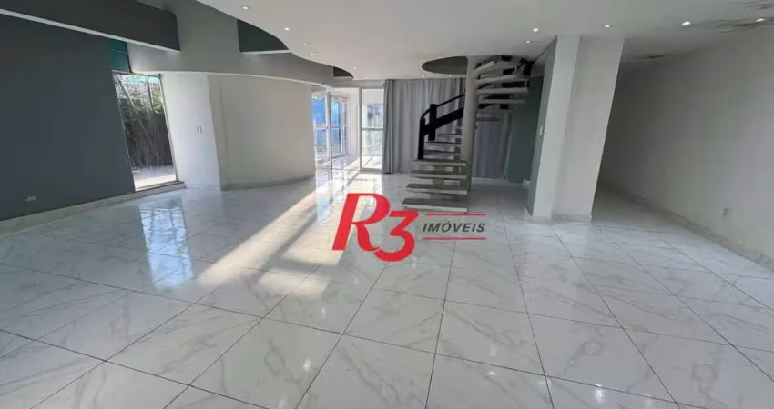 Sobrado com 3 dormitórios para alugar, 495 m² por r$ 15.000,00/mês - estuário - santos/sp