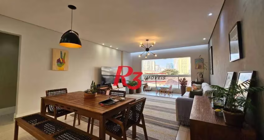 Apartamento com 3 dormitórios à venda, 143 m² por r$ 1.060.000,00 - ponta da praia - santos/sp