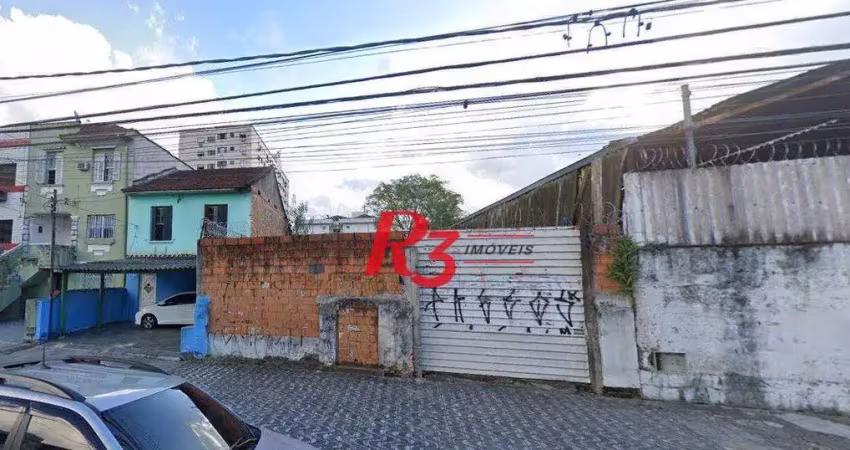 Terreno à venda, 1600 m² por r$ 7.500.000,00 - vila matias - santos/sp