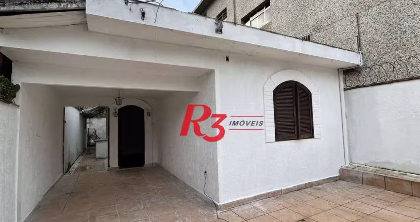 Casa com 2 dormitórios para alugar, 114 m² por r$ 3.786,00/mês - marapé - santos/sp