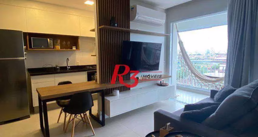 Apartamento com 1 dormitório à venda, 50 m² por r$ 450.000,00 - vila matias - santos/sp