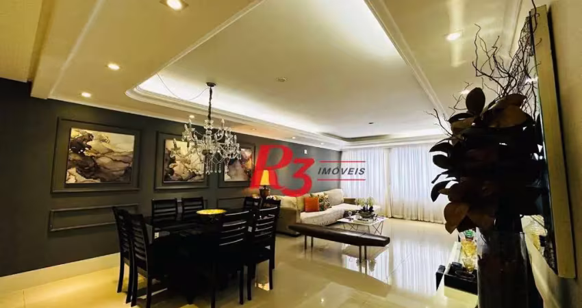 Apartamento com 3 dormitórios à venda, 177 m² por r$ 980.000,00 - josé menino - santos/sp