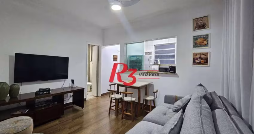 Apartamento com 1 dormitório para alugar, 58 m² por r$ 3.550,02/mês - boqueirão - santos/sp