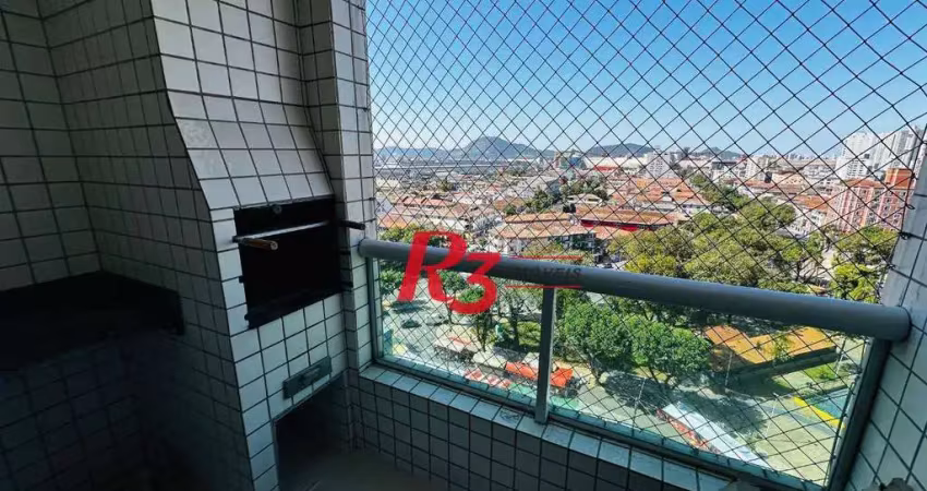 Apartamento com 3 dormitórios para alugar, 90 m² por r$ 5.400,00/mês - aparecida - santos/sp