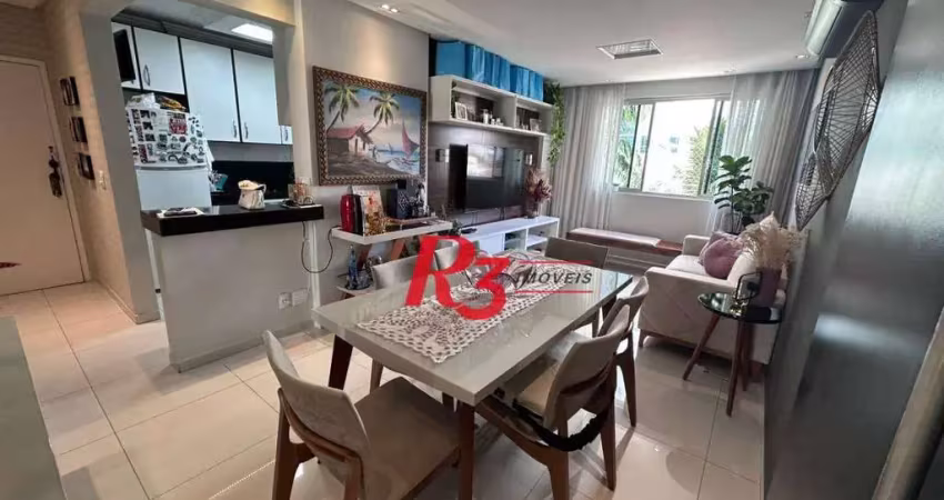 Apartamento com 2 dormitórios à venda, 74 m² por r$ 680.000,00 - gonzaga - santos/sp
