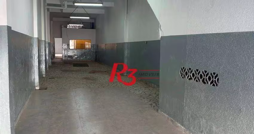 Loja para alugar, 100 m² por r$ 3.500,00/mês - paquetá - santos/sp