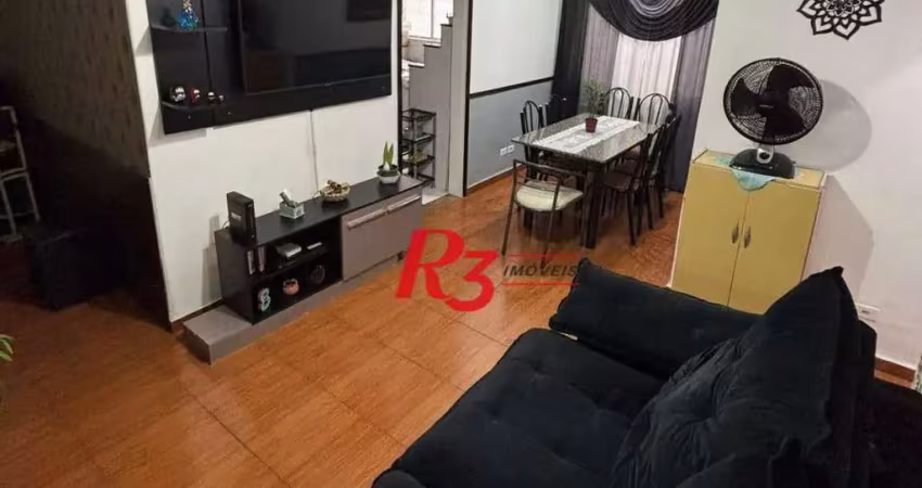 Apartamento com 2 dormitórios à venda, 68 m² por r$ 410.000,00 - encruzilhada - santos/sp