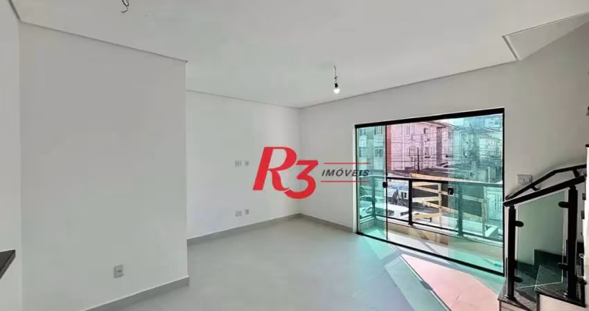 Sobrado com 2 dormitórios à venda, 90 m² por r$ 820.000,00 - marapé - santos/sp