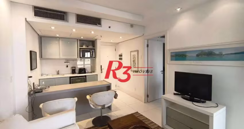 Apartamento com 1 dormitório para alugar, 50 m² por r$ 6.500,00/mês - boqueirão - santos/sp