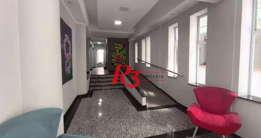Kitnet com 1 dormitório à venda, 32 m² por r$ 320.000,00 - boqueirão - santos/sp
