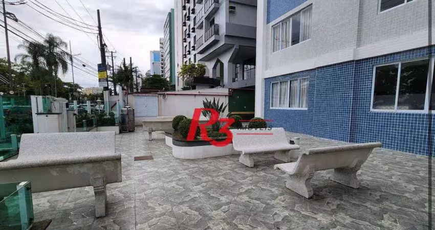 Apartamento com 1 dormitório para alugar, 46 m² por r$ 3.008,00/mês - pompéia - santos/sp