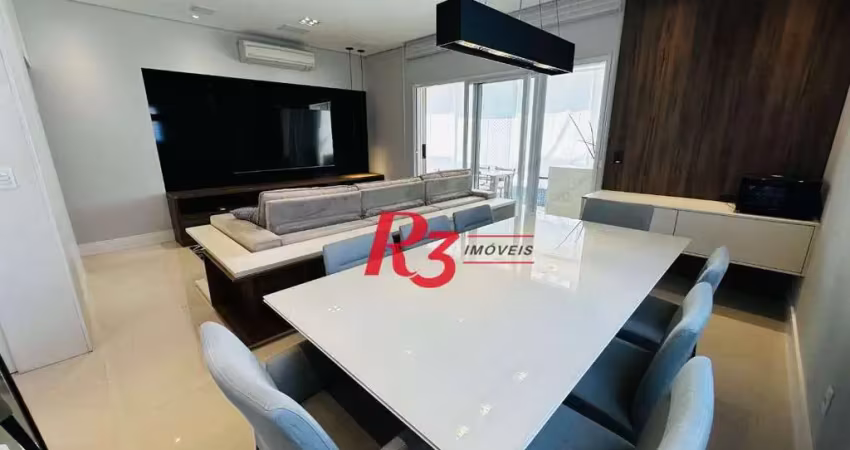 Apartamento com 2 dormitórios, 147 m² - venda por r$ 2.490.000,00 ou aluguel por r$ 20.000,00/mês - boqueirão - santos/sp