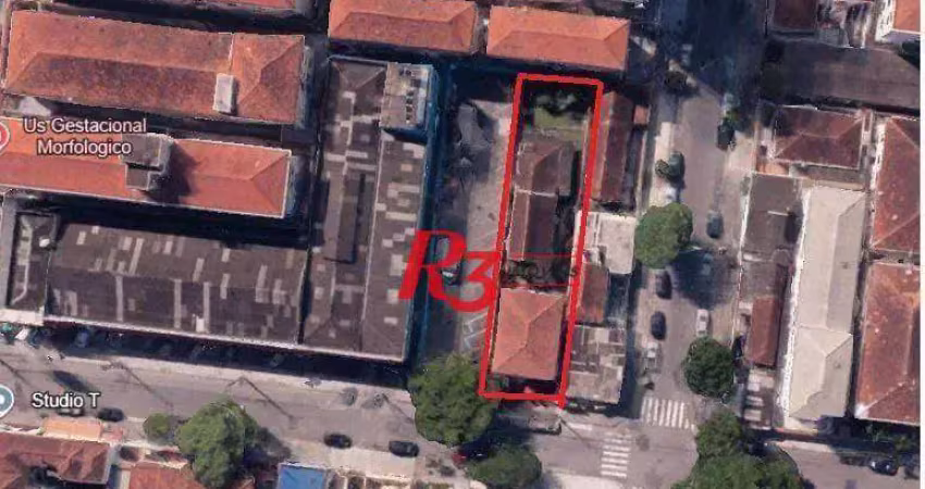 Terreno à venda, 550 m² por r$ 1.950.000,00 - campo grande - santos/sp