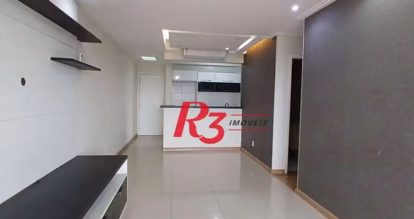 Apartamento com 3 dormitórios para alugar, 92 m² por r$ 6.000,00/mês - ponta da praia - santos/sp