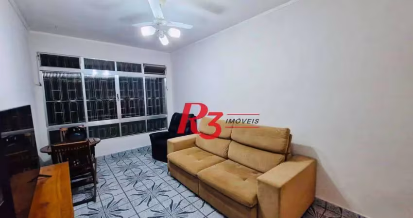Apartamento com 2 dormitórios para alugar, 76 m² por r$ 3.100,00/mês - embaré - santos/sp