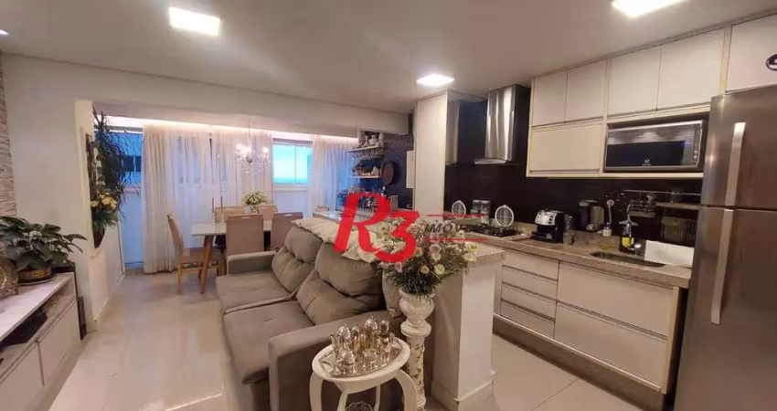 Apartamento com 1 dormitório à venda, 48 m² por r$ 600.000,00 - josé menino - santos/sp