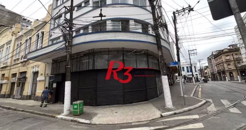 Loja para alugar, 180 m² por r$ 7.000,00/mês - centro - santos/sp