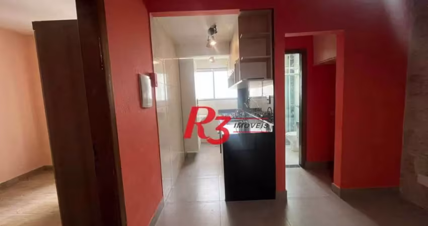 Apartamento com 1 dormitório para alugar, 46 m² por r$ 3.000,02/mês - aparecida - santos/sp