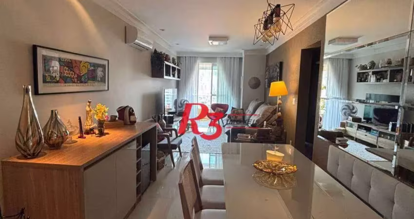 Apartamento com 3 dormitórios à venda, 96 m² por r$ 1.150.000,00 - campo grande - santos/sp