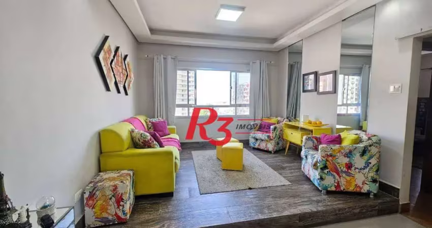 Apartamento com 3 dormitórios à venda, 136 m² por r$ 885.000,00 - gonzaga - santos/sp