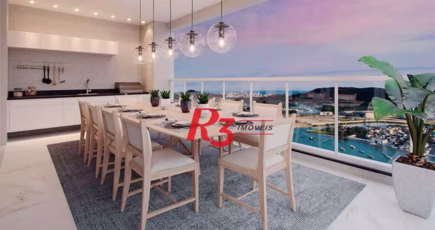 Apartamento com 3 dormitórios à venda, 227 m² por r$ 3.800.000,00 - ponta da praia - santos/sp