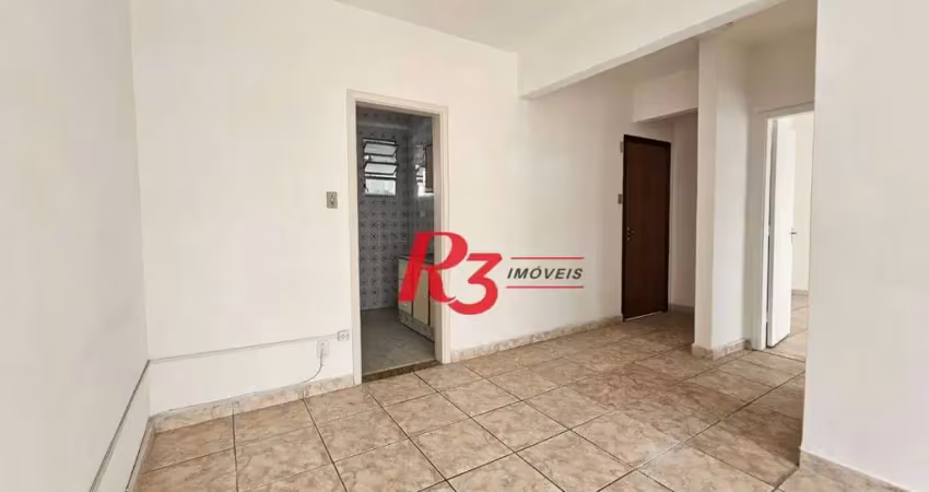 Apartamento com 1 dormitório à venda, 50 m² por r$ 395.000,00 - boqueirão - santos/sp