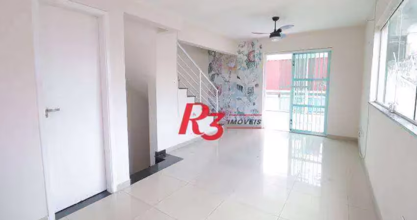 Sobrado com 2 dormitórios para alugar, 110 m² por r$ 3.400,00/mês - marapé - santos/sp