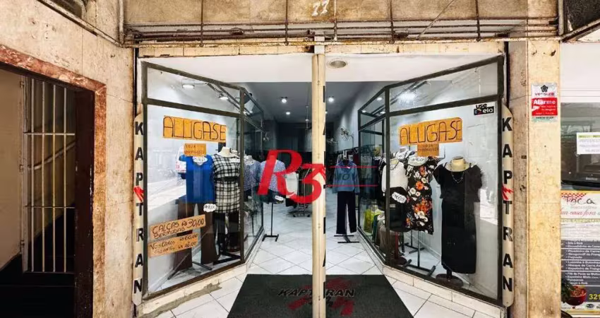 Loja, 70 m² - venda por r$ 420.000,00 ou aluguel por r$ 3.100,00/mês - centro - santos/sp