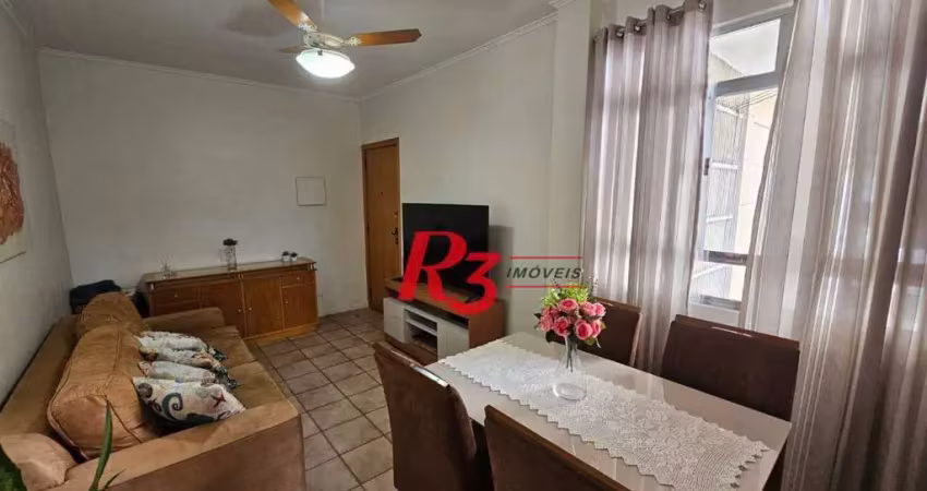 Apartamento com 1 dormitório à venda, 58 m² por r$ 350.000,00 - embaré - santos/sp
