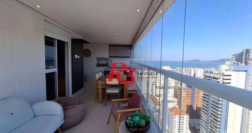 Apartamento com 3 dormitórios à venda, 134 m² por r$ 2.650.000,00 - gonzaga - santos/sp