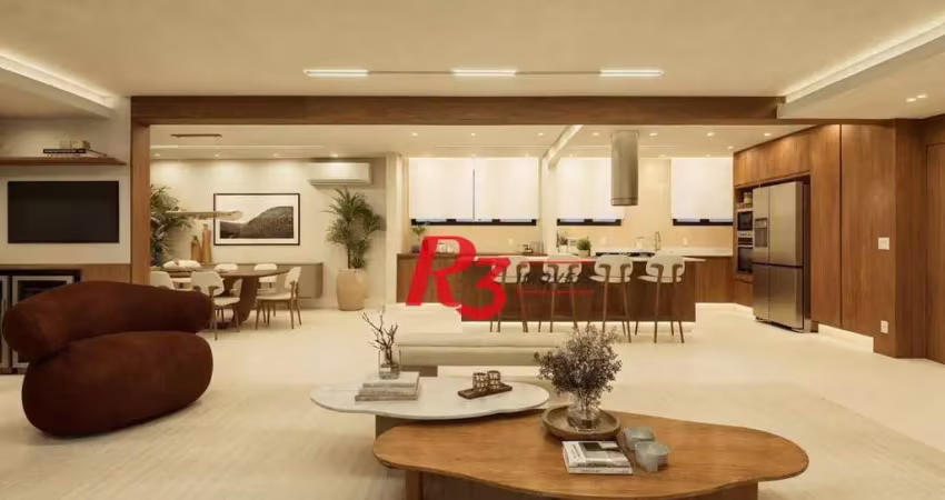 Apartamento com 3 dormitórios à venda, 235 m² por r$ 2.990.000,00 - gonzaga - santos/sp
