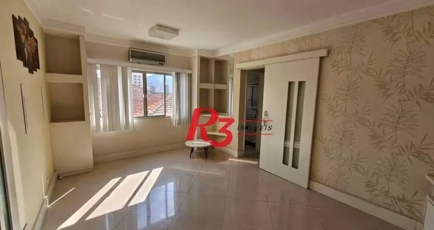 Apartamento com 2 dormitórios à venda, 70 m² por r$ 520.000,00 - campo grande - santos/sp