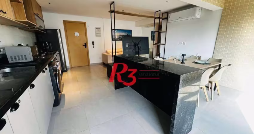 Apartamento com 2 dormitórios, 65 m² - venda por r$ 1.050.000,00 ou aluguel por r$ 7.000,00/mês - ponta da praia - santos/sp