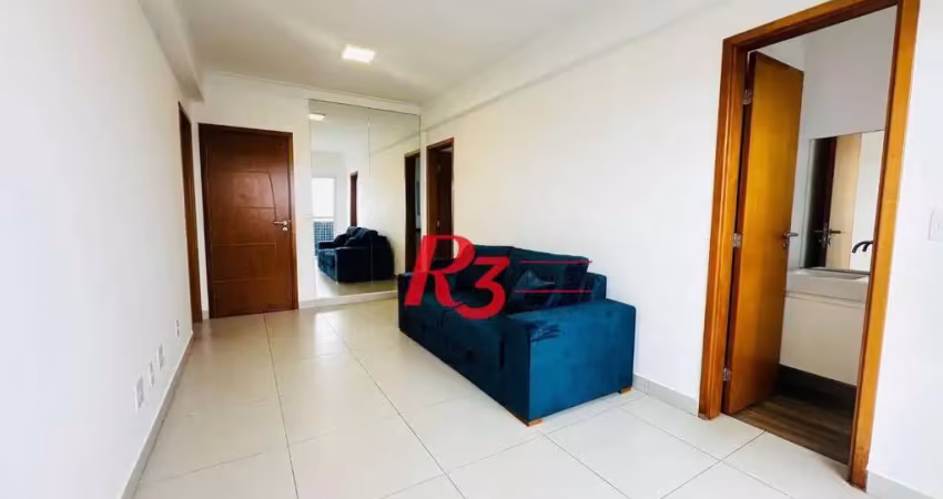 Apartamento com 1 dormitório para alugar, 60 m² por r$ 3.500,00/mês - ponta da praia - santos/sp