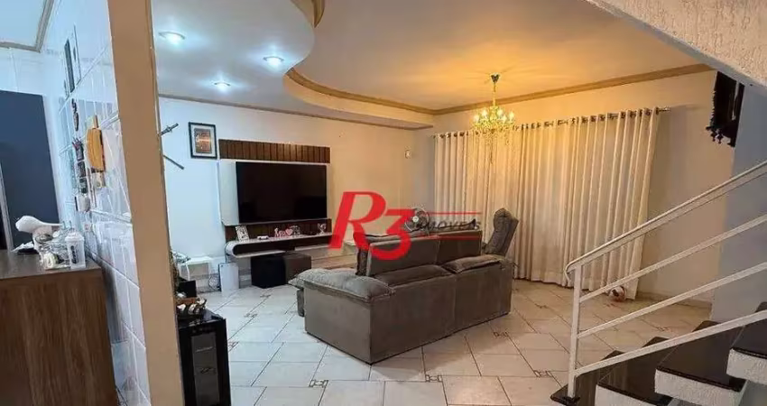 Sobrado com 5 dormitórios à venda, 208 m² por r$ 2.130.000,00 - campo grande - santos/sp