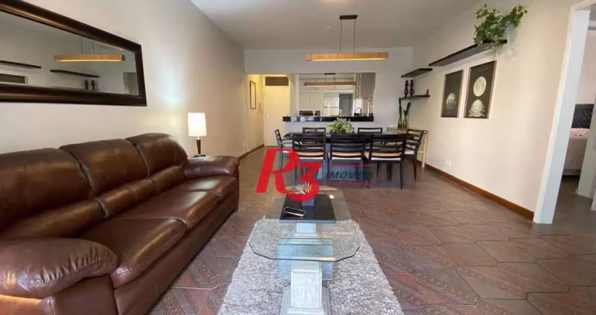 Apartamento com 2 dormitórios para alugar, 125 m² por r$ 6.000,00/mês - pompéia - santos/sp