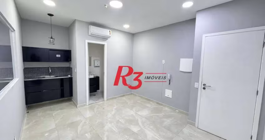 Sala para alugar, 42 m² por r$ 3.300,00/mês - vila matias - santos/sp
