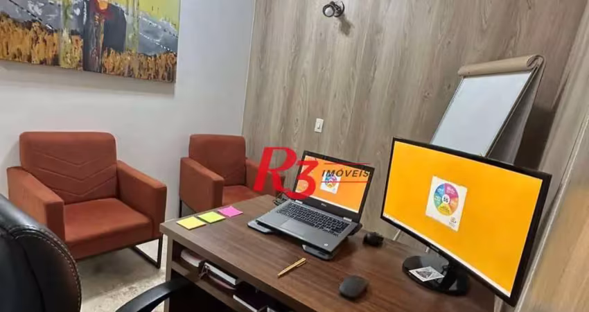 Sala à venda, 45 m² por r$ 300.000,00 - encruzilhada - santos/sp