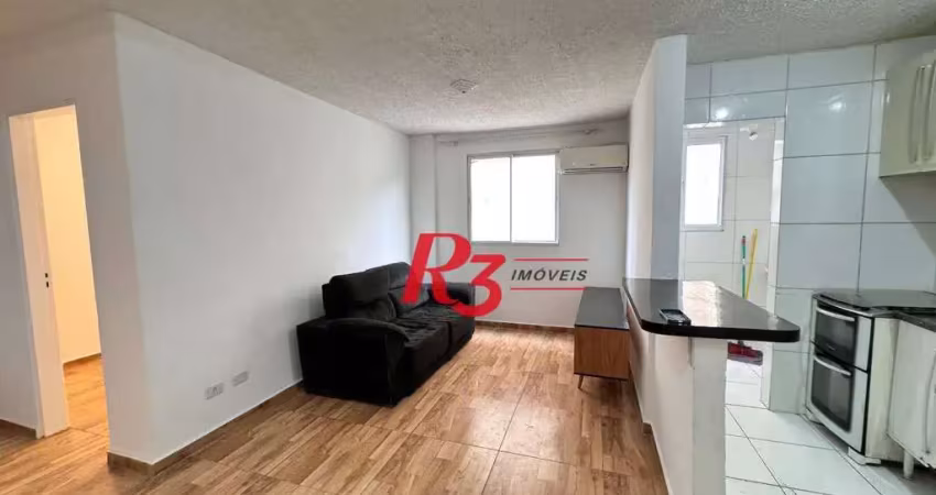 Apartamento com 2 dormitórios à venda, 54 m² por r$ 300.000,00 - chico de paula - santos/sp
